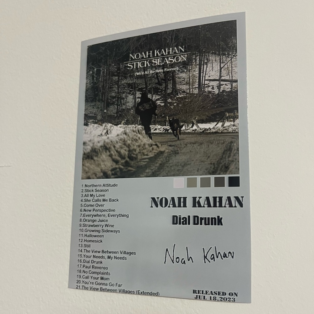 Noah Kahan Stick Season Mini Poster